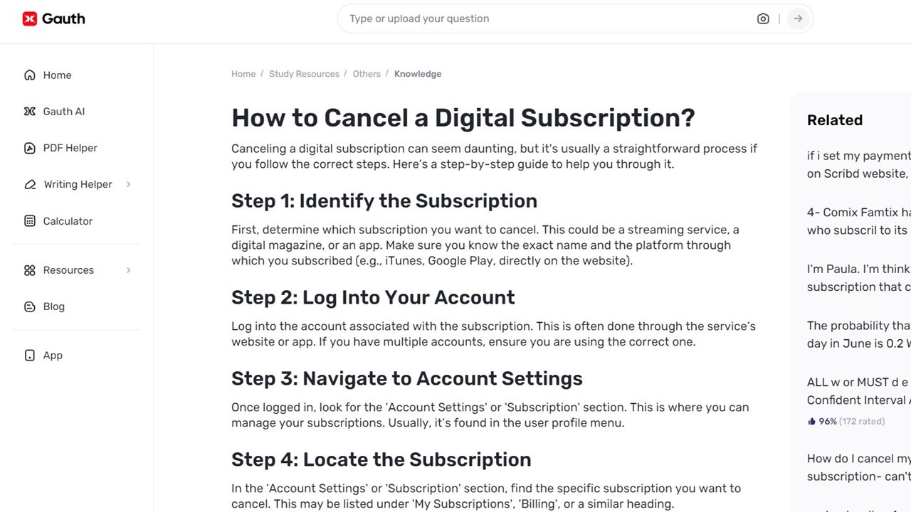 Troubleshooting Subscription Issues: How Gauth Offers Practical Solutions